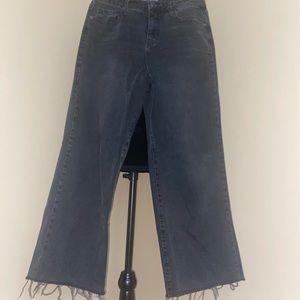 Black wide leg jeans